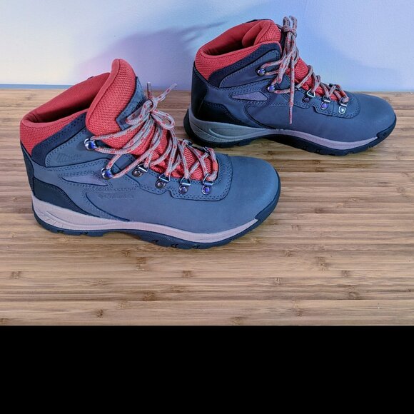 NWT Columbia Newton Ridge Hiking Boots – Waterproof, Coral & Grey, Omni-Grip - Picture 2 of 3